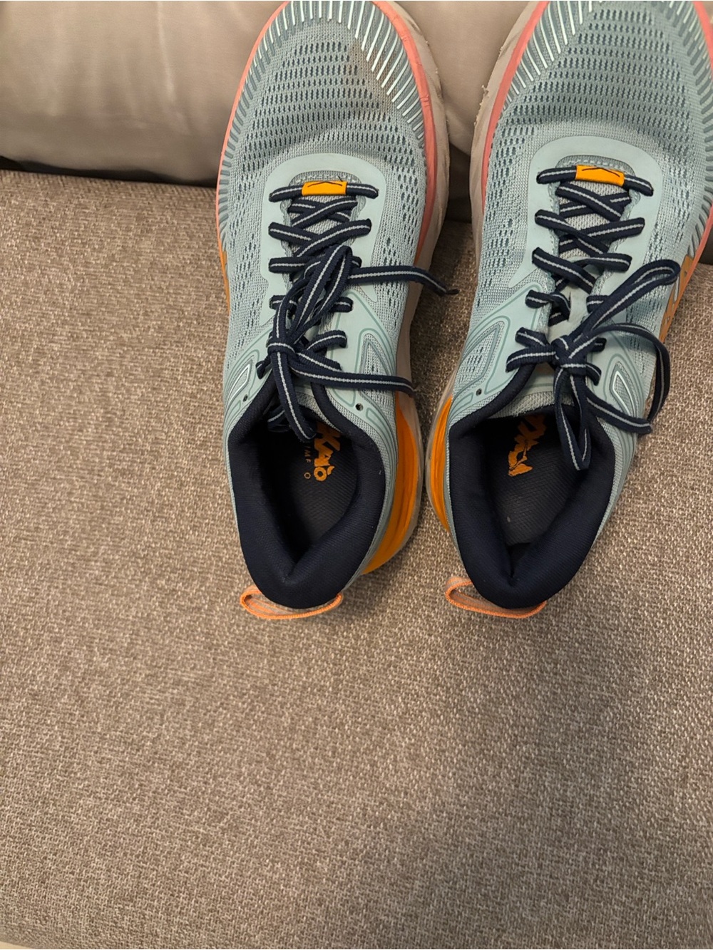 Light Teal & Coral Women's Running Shoes - Picture 4 of 5